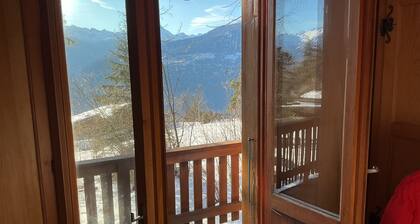 chalet with breathtaking views of the alps