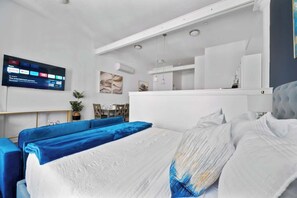 Iron/ironing board, travel cot, free WiFi, bed sheets