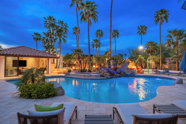 A heated pool