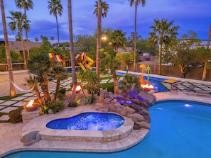 A heated pool