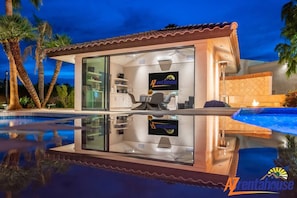 A heated pool