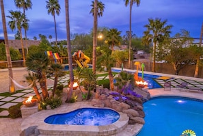 A heated pool