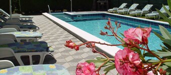 Holiday home with outdoor pool and air conditioning