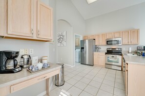 Fridge, microwave, oven, stovetop - 13 Mi to Animal Kingdom: Getaway w/ Patio! (Davenport)