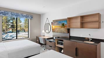 Desk, blackout drapes, iron/ironing board, free WiFi