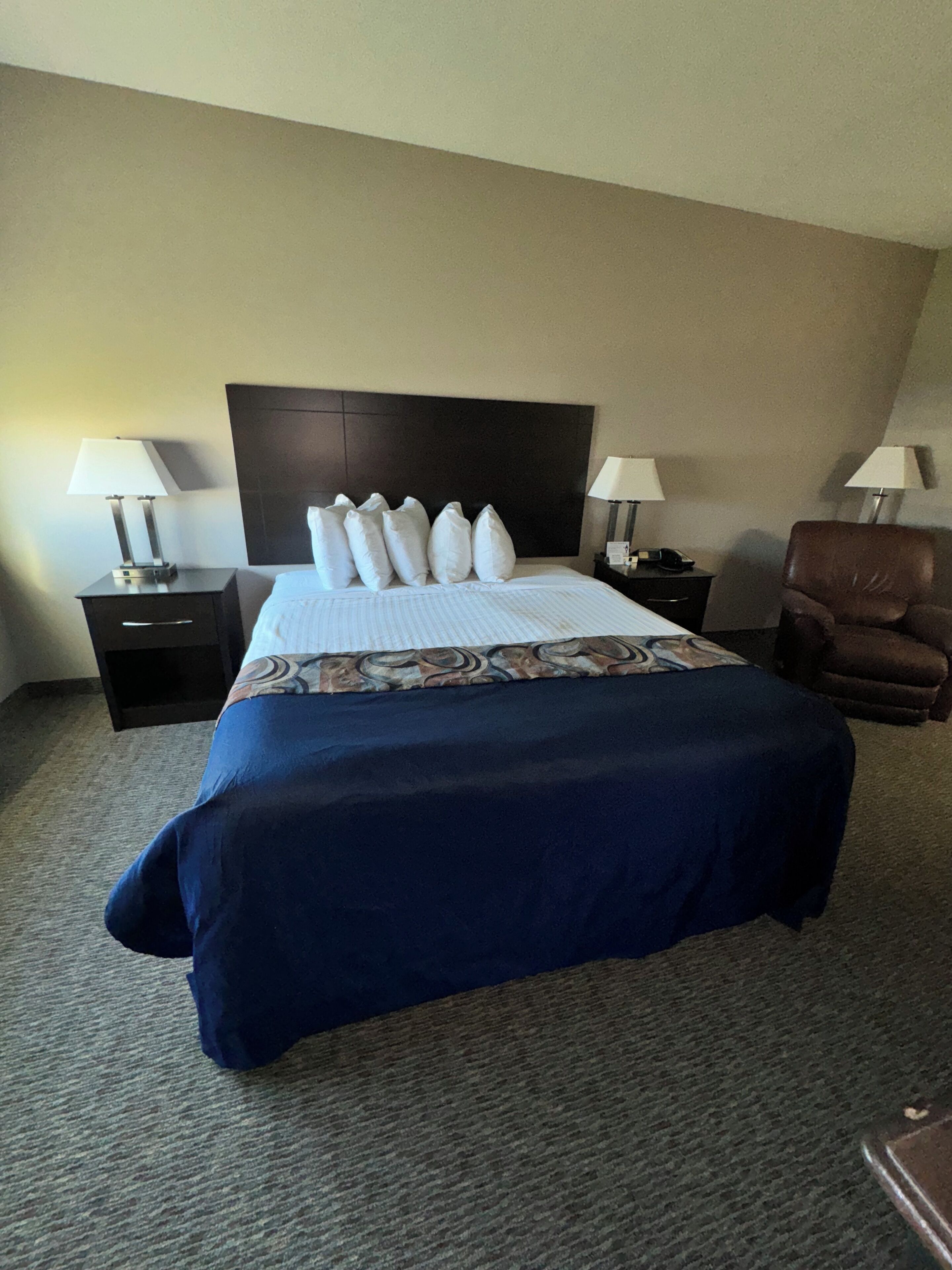 Standard Single King Tub Shower | Pillowtop beds, desk, iron/ironing board, rollaway beds (surcharge)