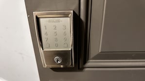 A door lock with a numeric keypad and a keyhole. -
Pvt Studio near Fairway Mall & Waterloo Airport. Downtown in few minutes (Kitchener)