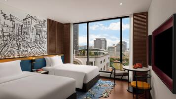 Standard Room, 2 Twin Beds, City View | Minibar, in-room safe, free cribs/infant beds, free WiFi
