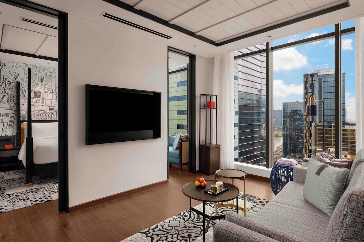 1 Bedroom Suite Urban Ba Son View | Minibaari, tallelokero huoneessa, ilmaiset vauvansÀngyt, ilmainen Wi-Fi
