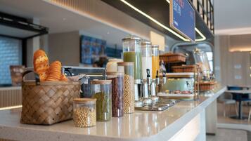 Free daily self-serve breakfast