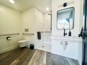 Classic Room, 1 Queen Bed, Accessible | Bathroom | Shower, hair dryer, bathrobes, towels - Pagosa River Domes (Pagosa Springs)