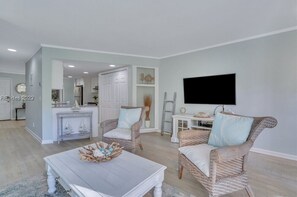 Smart TV, DVD player, books