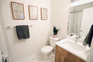 Hair dryer, towels