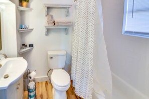Hair dryer, towels