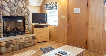 Located on the river, facing the Mountains