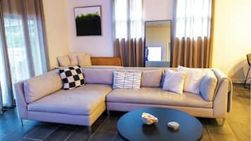 TV connectée, cheminée