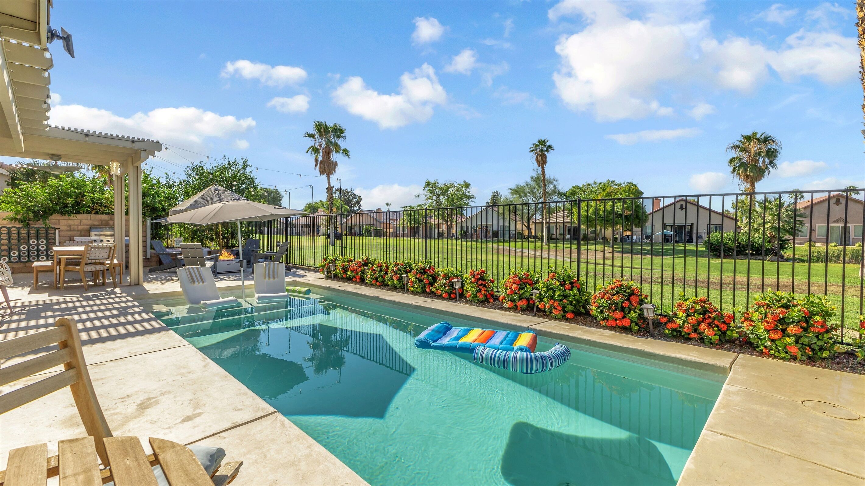 A heated pool