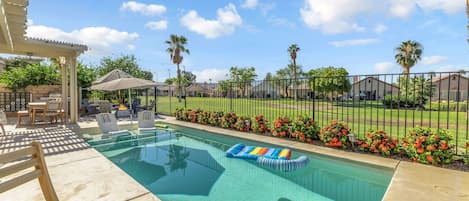 A heated pool