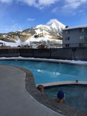 Outdoor pool, a heated pool