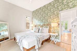 4 bedrooms, iron/ironing board, travel cot, WiFi