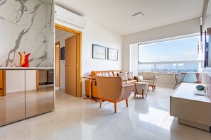 Deluxe Apartment | Living area - Apto Moderno com Vista Fantástica do Flamboyant (Goiânia)