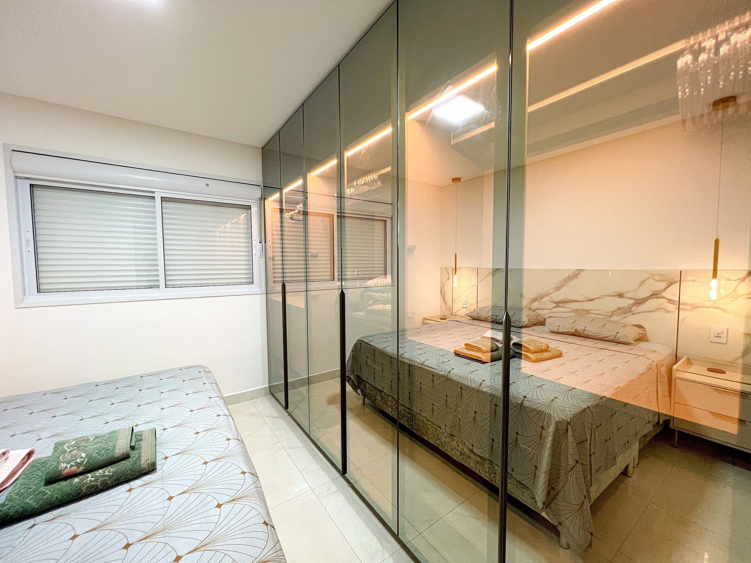 Apartamento luxo | 3 quartos, roupas de cama premium