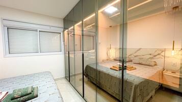 Apartamento luxo | 3 quartos, roupas de cama premium