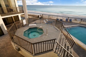 A heated pool - Relax at Aquavista! Gulf Views, Resort Pool, & Complimentary Activities (Panama City Beach)