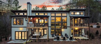 Higher Ground ~ Modern Cabin w/ Heated Indoor Pool ~ Hot Tub ~ Fire Pit