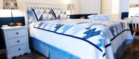 2 bedrooms, desk, iron/ironing board, travel crib