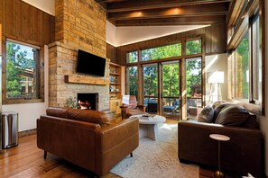 Smart TV, fireplace, video games