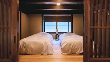 Desk, free WiFi, bed sheets