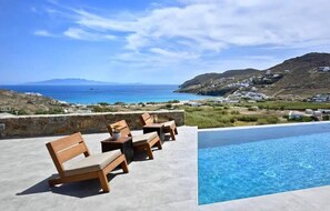 Villa, 5 Bedrooms, Balcony, Pool View | Pool | Outdoor pool - Kalo Livadi Superb Villa 15 min Walk to the Beach By Calypsosunsetvillas (Kithnos)