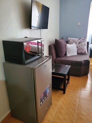 City Studio | Living area | 24-inch Smart TV with digital channels