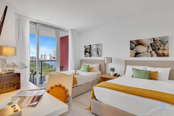Desk, iron/ironing board, travel cot, WiFi