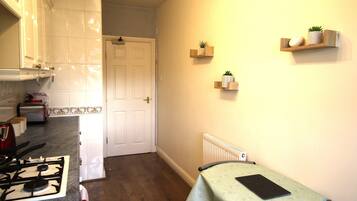 Apartment | Private kitchen | Fridge, microwave, oven, stovetop