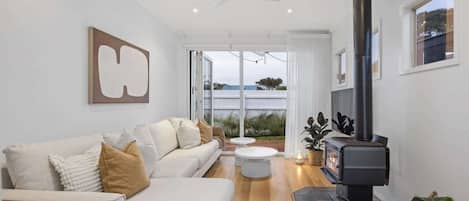 TV, fireplace, offices