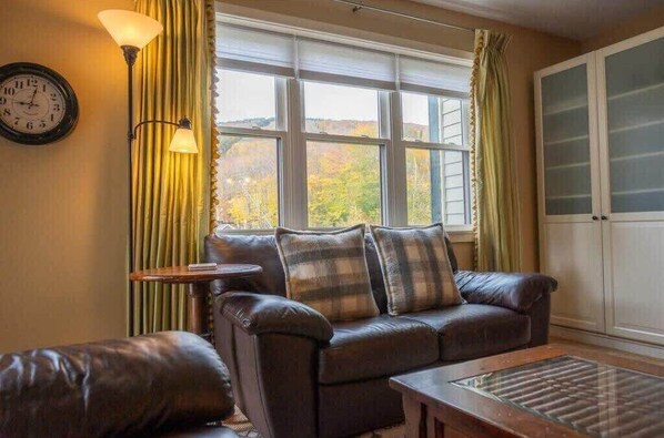 TV, fireplace, offices - Family-Friendly Condo at Okemo w/ Fireplace (Ludlow)