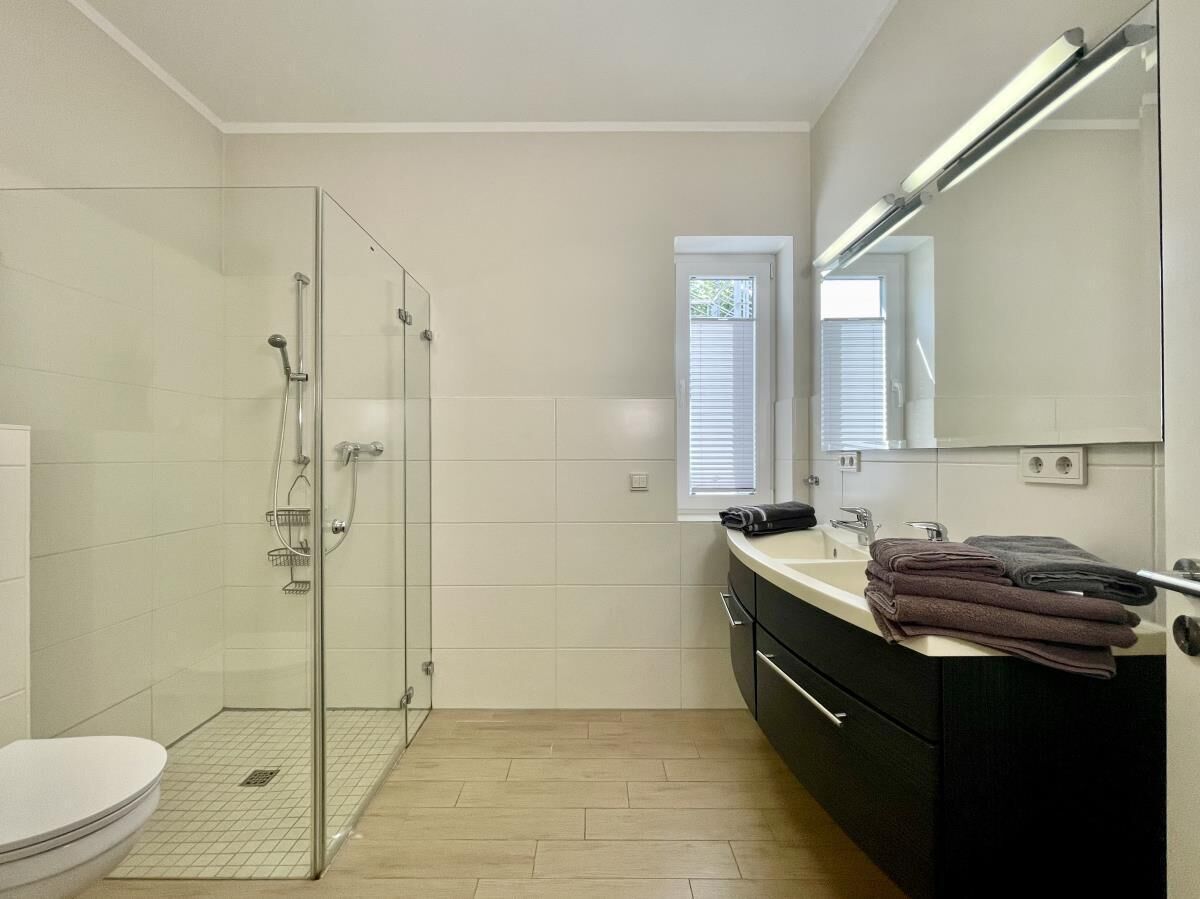 Condo | Bathroom | Shower, hair dryer, heated floors