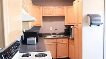 Standard Apartment | Private kitchen | Full-sized fridge, oven, dishwasher, toaster