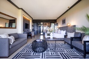 Luxury Studio | Living area | 32-inch flat-screen TV with cable channels, Netflix, streaming services - Zimbali Coastal Resort - Luxurious Apartments (Ballito)