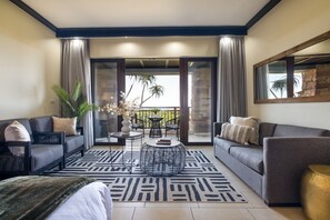 Luxury Studio | Living area | 32-inch flat-screen TV with cable channels, Netflix, streaming services - Zimbali Coastal Resort - Luxurious Apartments (Ballito)