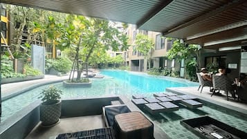 Lejlighed - 1 soveværelse - handicapvenligt - balkon | Pool | Udendørs pool