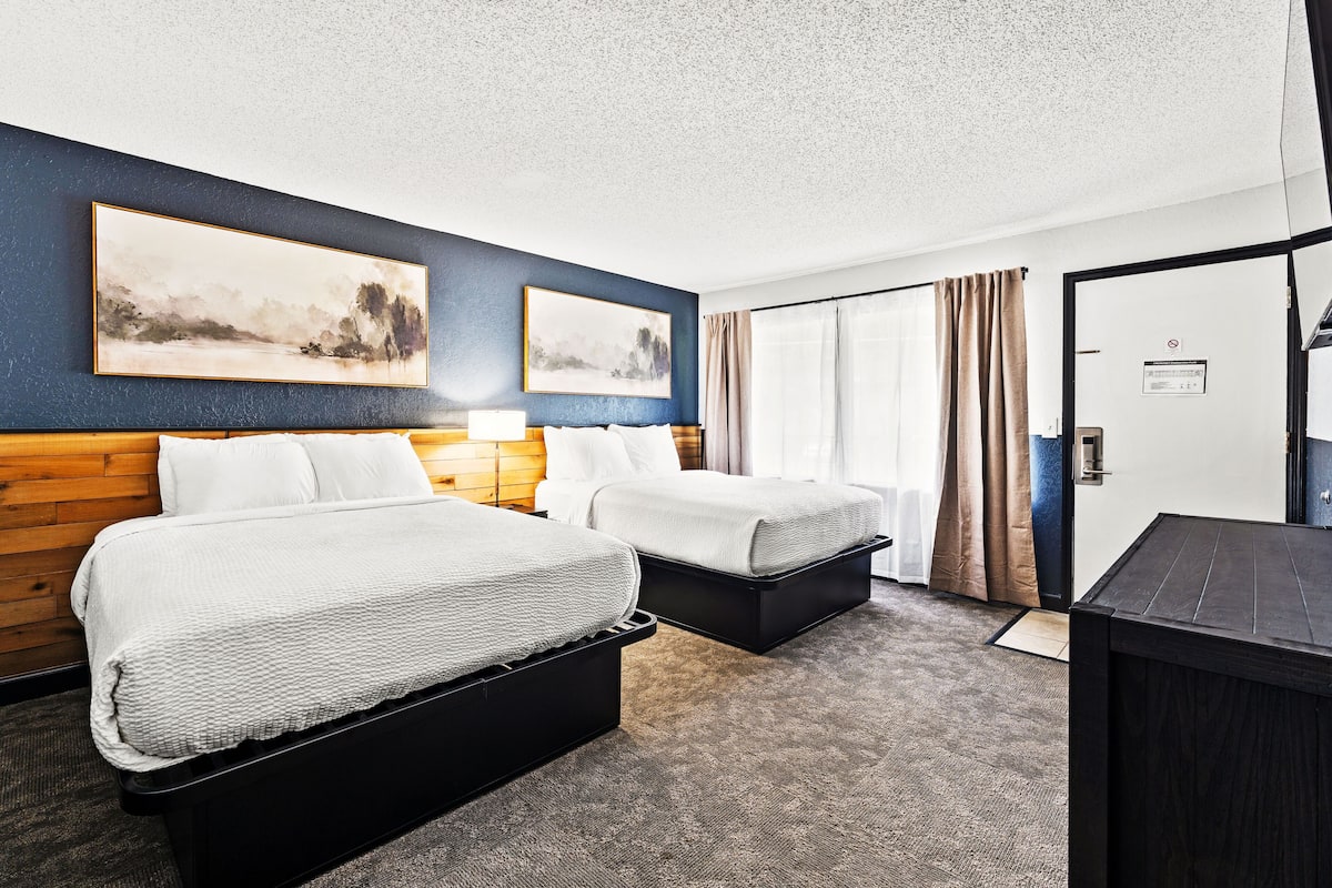 Renovated 2 Queen Suite | 1 bedroom, desk, blackout curtains, free WiFi