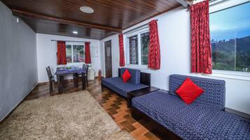 Basic Villa | Living area | Fireplace