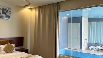 2 bedrooms, in-room safe, blackout curtains, soundproofing