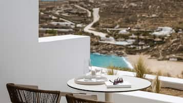 Junior Jetted Tub Suite with Side Sea View | 1 bedroom, premium bedding, minibar, in-room safe