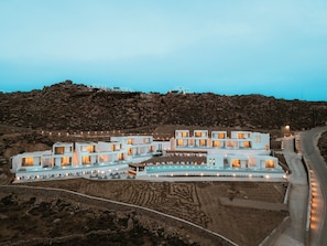 Front of property – evening/night - Mykonos Flow - Super Paradise, Adults Only by Mr and Mrs White (Mykonos)