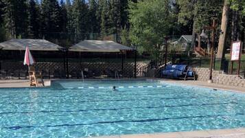 Outdoor pool, a heated pool