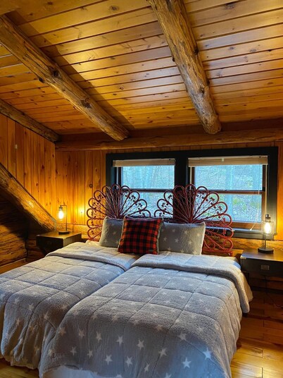 Luxe Log Cabin Minutes From Skiing, Hiking, & More